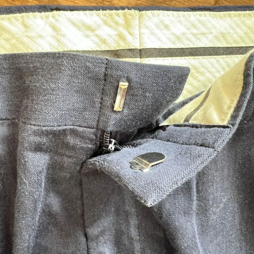 J.Crew Dress Pants Men's Size 31x32 Navy Blue Ludlow Slim Cotton Wool